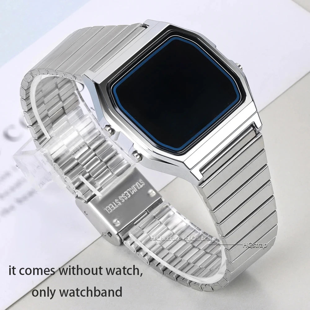 18mm 20mm Vintage Stainless Steel Watchband for Casio AE1200/1300 F84 F105/108/A158/168 F91W SGW400 Metal Wristband Bracelet