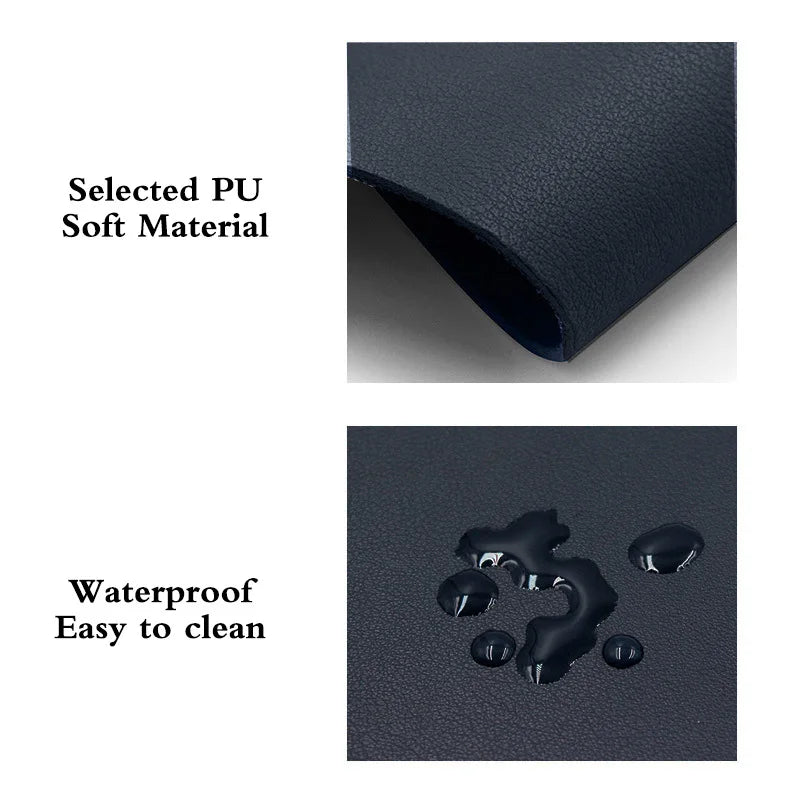 Small Size Office Mouse Pad Colorful Double-side Waterproof Desktop Protector Mat PU Leather Non-slip Pad For Laptop PC Computer