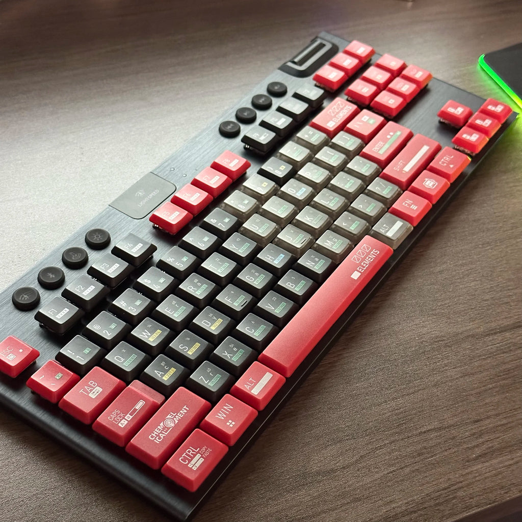 Chemical Element Keycaps,PC+PBT Custom Heart TP Keycap Set Suitable for Logitech G915/G815 Mechanical Keyboard,Only Keycaps