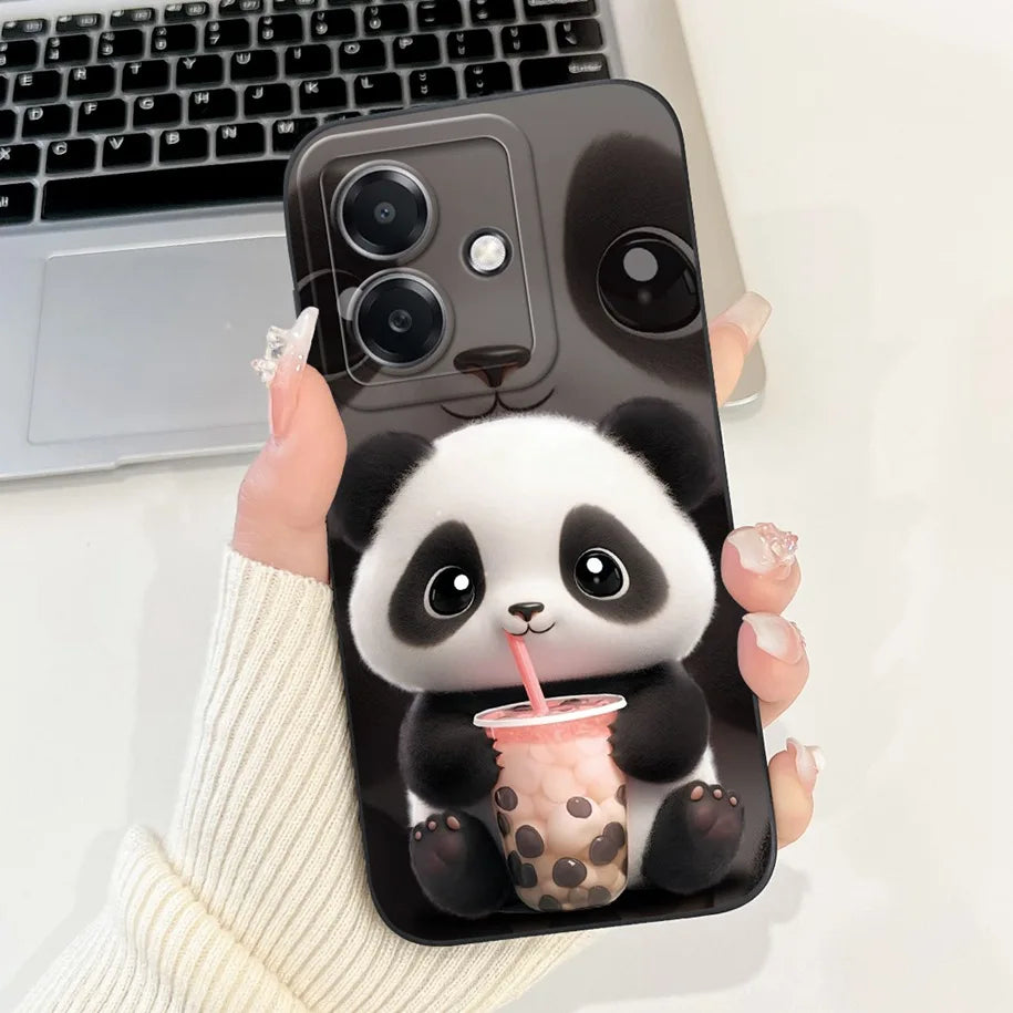 For Funda OPPO A3 A3x 4G Case 2024 Cute Panda Rabbit Soft Silicone Candy Painted Phone Covers For OPPO A40 5G OPPOA3 A 3x Bumper