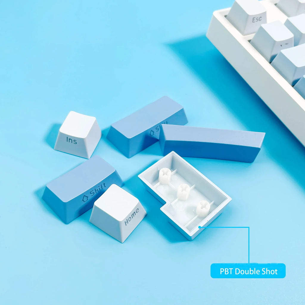 Gradient Keycaps 134 Keys OEM Profile PBT Double Shot Keycap For MX Switch Gaming Mechanical Keyboard Side Printed RGB Key Caps