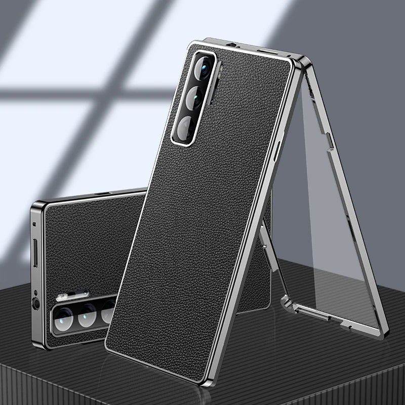 360°Full Protection Bumper Leather Phone Back Cover For ZTE Nubia Red Magic 9s 9 Pro Magic9 Pro+ Front Glass & Metal Frame Case