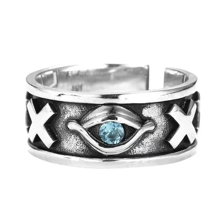 Best Sellers! S925 Thai Silver, Horus Eye Retro Ring