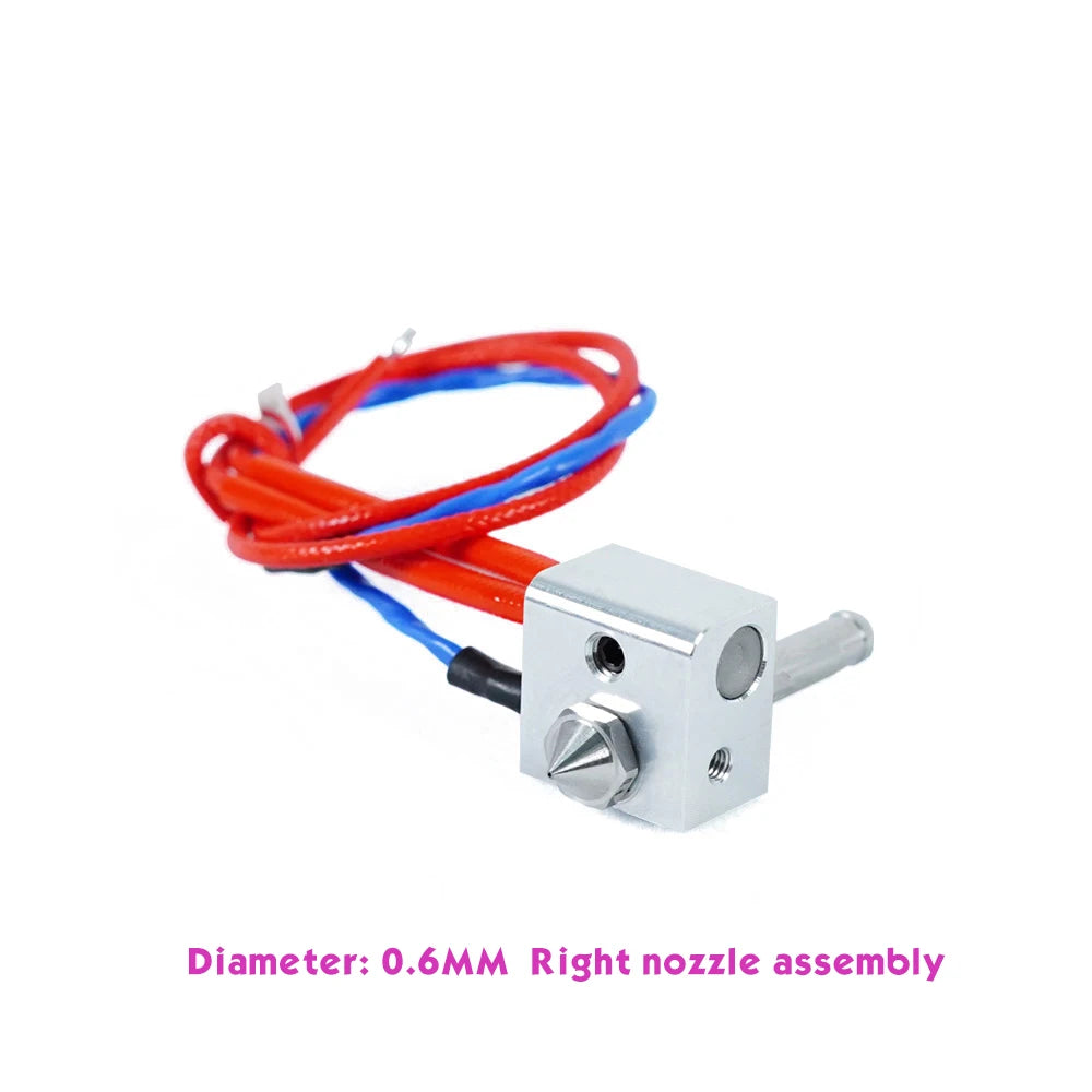 FLASHFORGE Nozzle Assembly with Heat Sink for Creator 3 Pro 0.4mm/0.6mm/0.8mm Hardened Hotend Assembly 3d Printer Parts