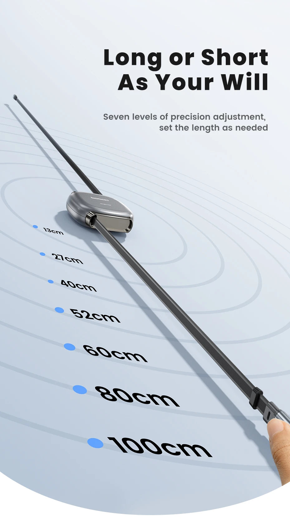 Toocki PD100W USB-C Cable Magnetic Slot Design 7 Adjustable Length 1M Retractable USB C to Type C Cable for iPhone 16 15 AirPods