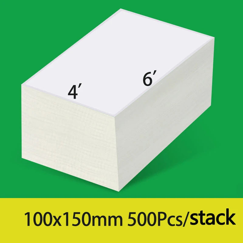 Thermal Paper Folded Thermal Shipping Label Shipping Barcode Sticker 100x100mm/100x150mm/76x130mm NO Carbon Band Required