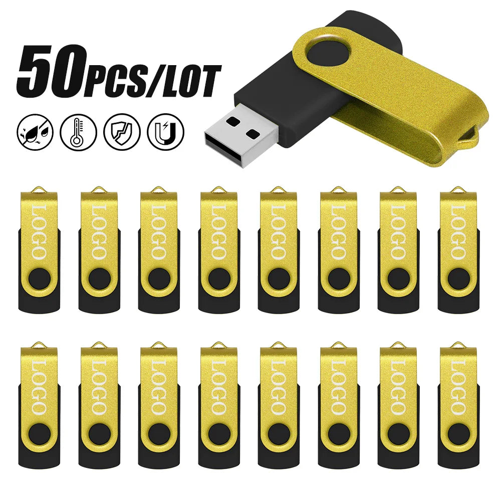 Custom Logo 50pcs/lot Pendrive 128MB 4GB 1GB Memory Stick 4GB 16GB Photography Gifts USB 2.0 Flash Pen Drive 512MB Cle Udisk