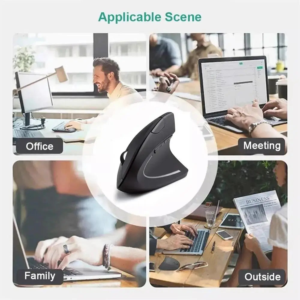 Vertical Ergonomic Gaming Mouse Wireless Rechargeable Gamer Mouse Kit Optical 2.4G Mouse For PC Laptop Computer Desktop USB Mice