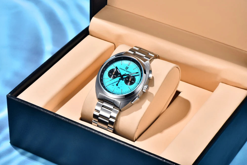 PAGANI DESIGN Mens Watches 2026 Top Luxury Quartz Watch For Men Multifunction Chronograph Wristwatch AR Sapphire Mirror Luminous
