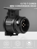 13 To 7 Pin RV Connector Durable Trailer Connector Waterproof Towing Connection Adapter for Towing Truck for Touring Car Trailer