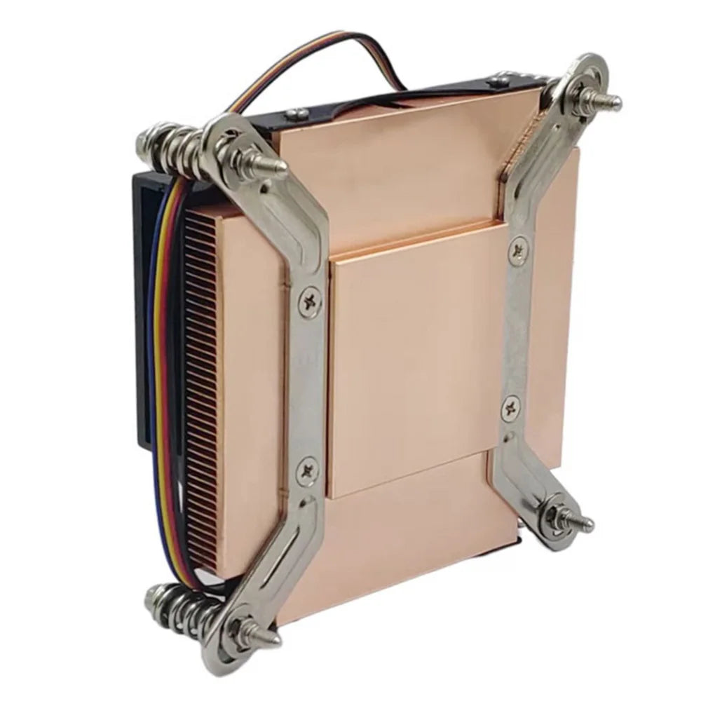 Full Pure Copper 1U Server Radiator 29mm Height Double Ball Turbo Cooling Fan LGA1700 2011 1200 115x AM4 AM5