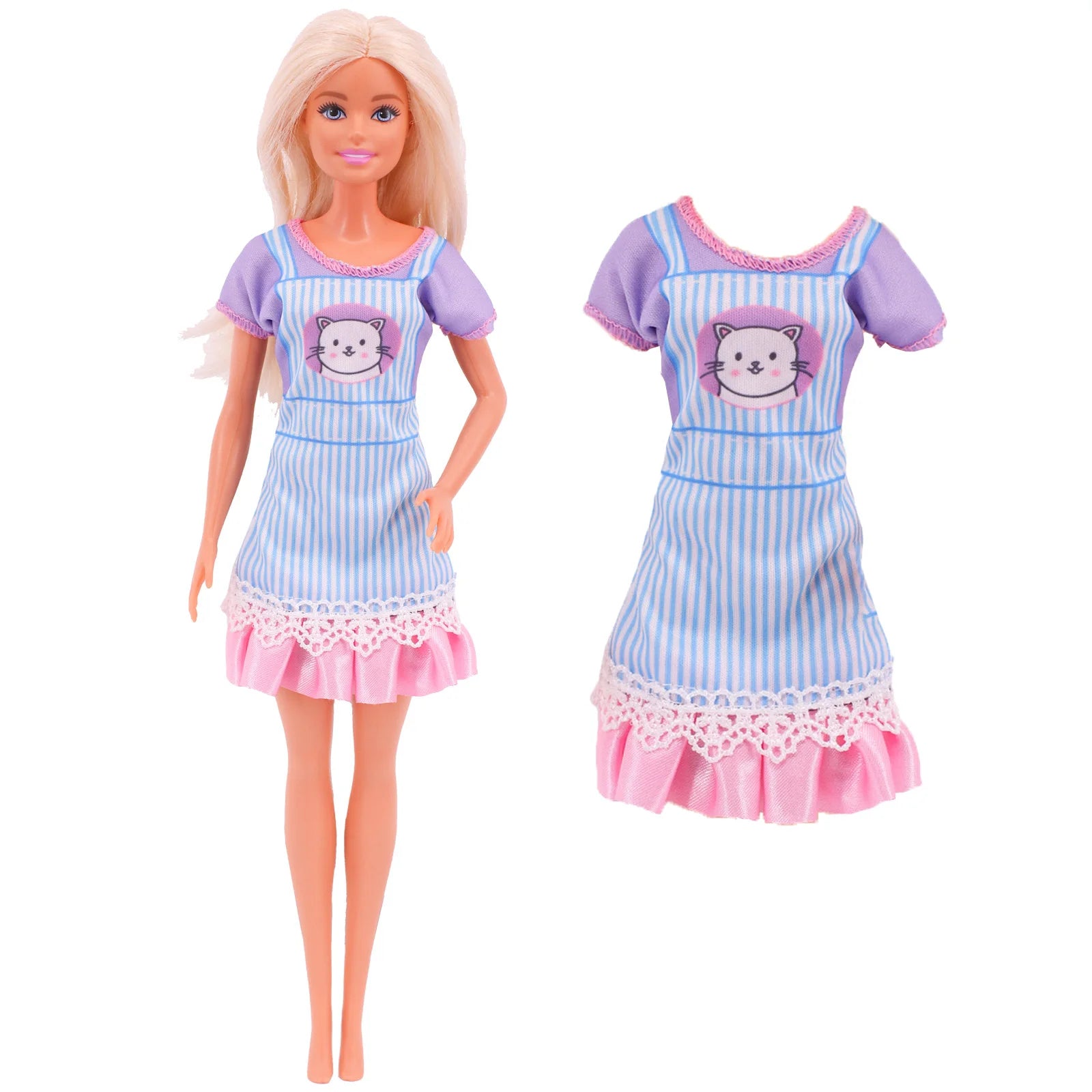 45 Item/Set Doll Accessories=5*Doll Clothes Dress+40*Doll Accessories Doll Shoes Boots Necklaces Glasses Hangers For 30CM Doll