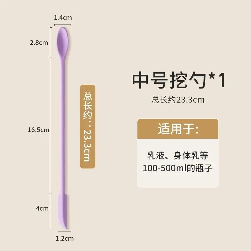1/3pcs Double-Head Cosmetic Spatula Lengthened Silicone Scraper Jam Deep Bottle Scraper Mini Spatula Set Makeup Beauty Tool Kit