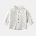 Boys Clothes Baby Boy Shirt Buttons Soft Cotton Kids Blouse Boutique Infantil 1 to 2 3 4 5 6 7 Yrs Casual White Blue Yellow Tops