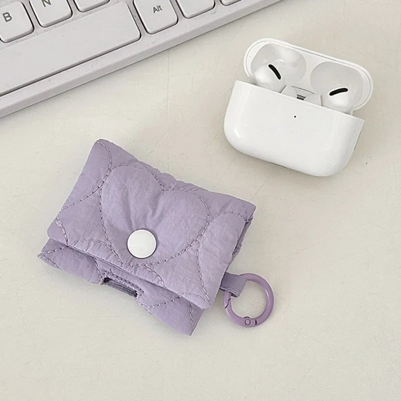 Candy Color Earphone Case Portable Earbuds Pouch Box Koreans Style Little Lipstick Packaging Bags Super Practical Buttons Purses