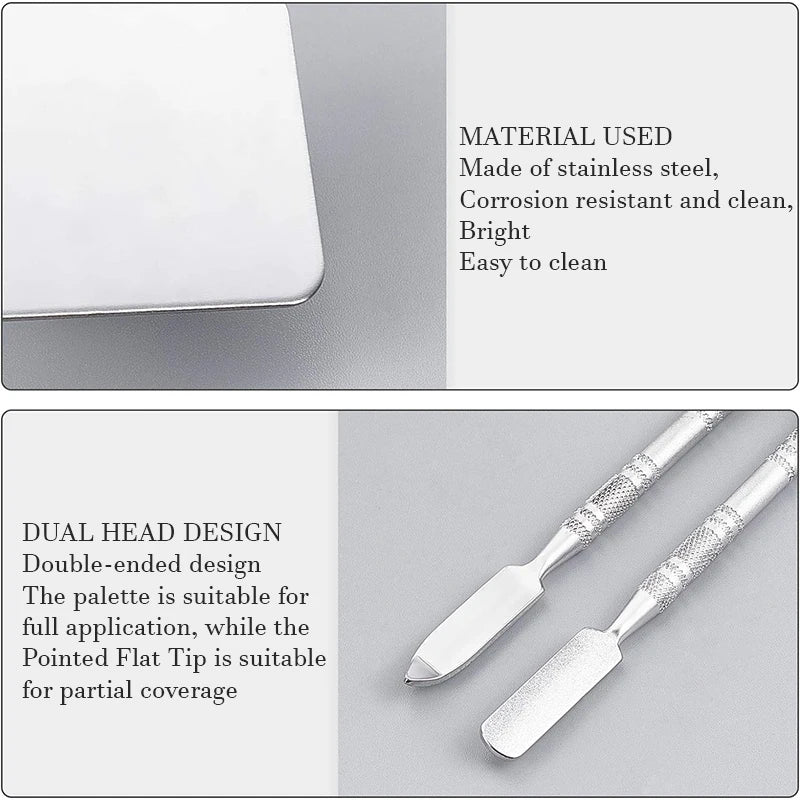 Liquid Foundation Palette Makeup Palette Tray Lipstick Make Up Stainless Steel Ring Makeup Blend Foundation Spatula Palette Tool