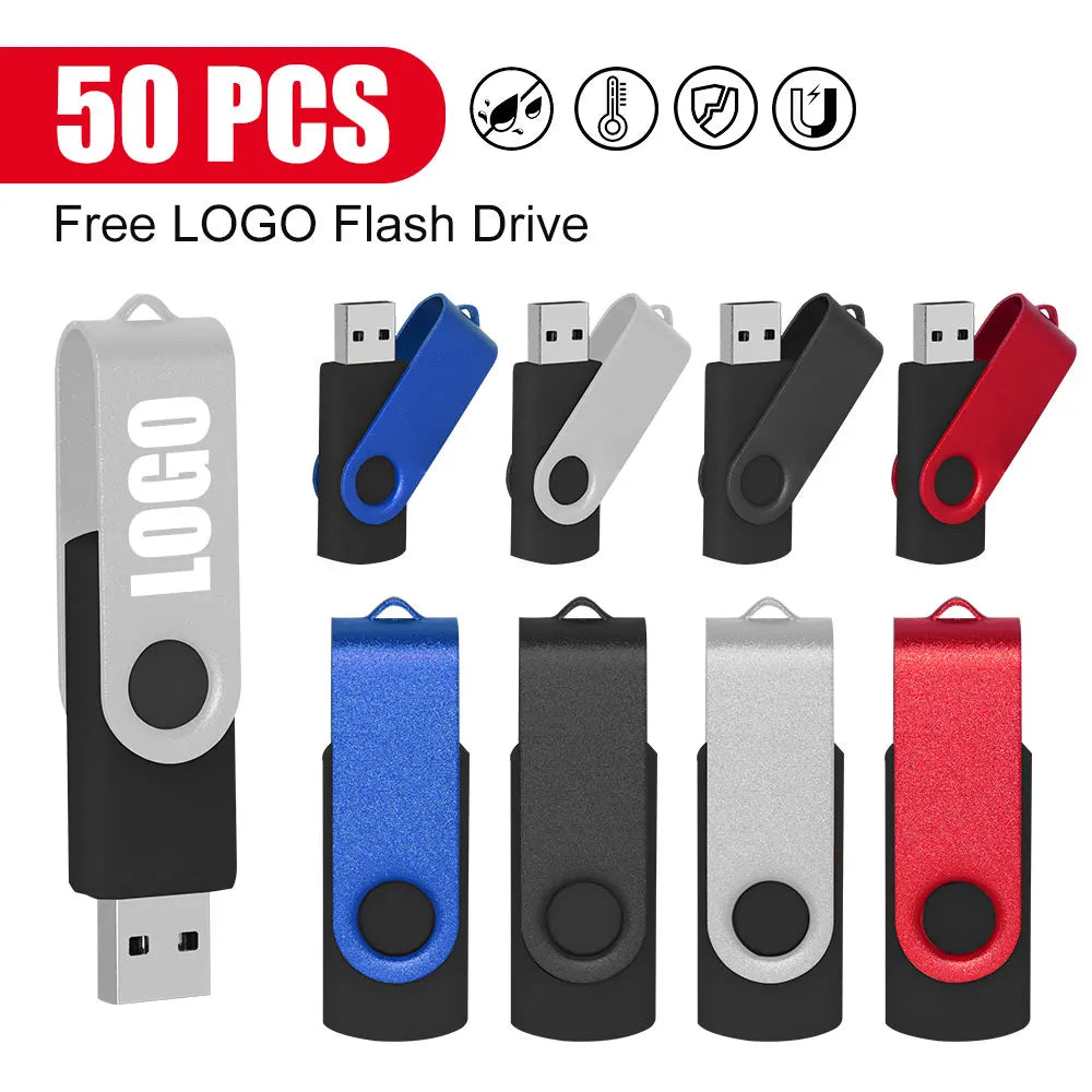 Custom Logo 50pcs/lot Pendrive 128MB 4GB 1GB Memory Stick 4GB 16GB Photography Gifts USB 2.0 Flash Pen Drive 512MB Cle Udisk