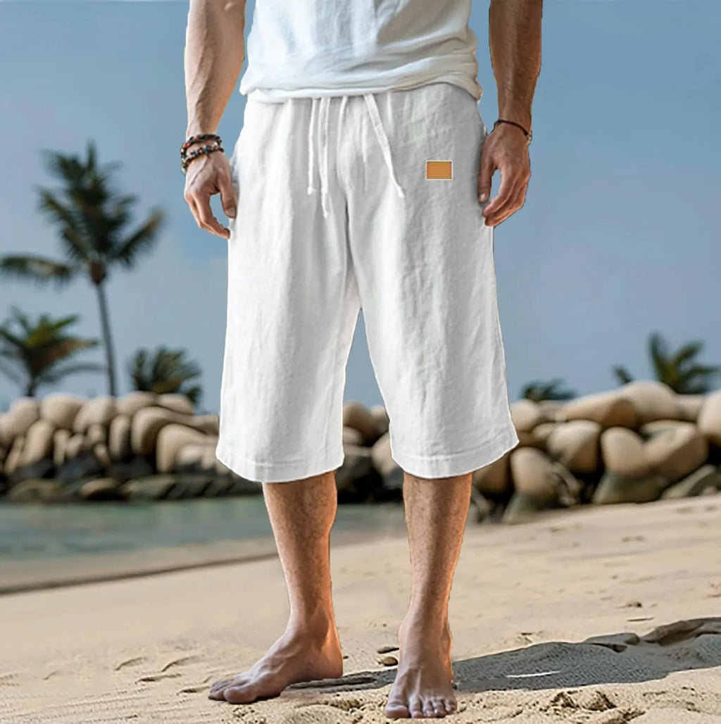 2026 New Men's Cotton Linen Pants Male Autumn New Breathable Solid Color Linen Trousers Fitness Streetwear S-3XL cropped pants
