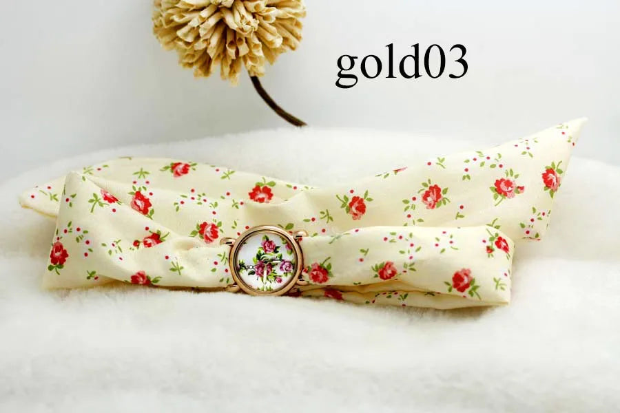 Shsby  New Design Ladies Flower Cloth Wristwatch Fashion Women Dress Watches High Quality Fabric Watch Sweet Girls Watch Gift