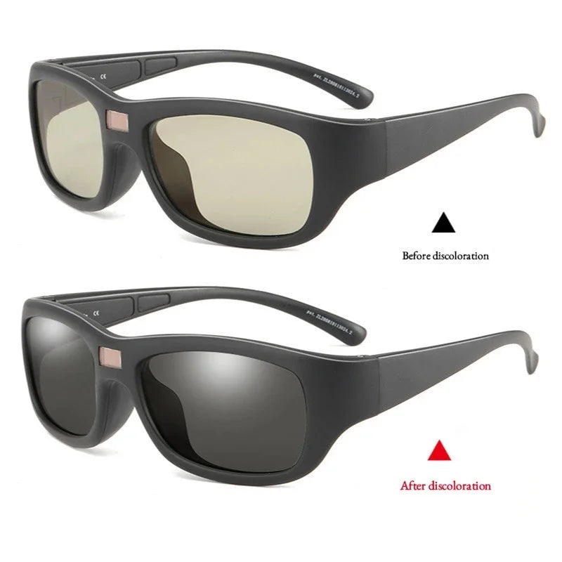 ZHIYI Brand Chameleon Glasses 0.1 Seconds LCD Computer Chip Control Photochromic Polarized Lens Driving Sunglasses for Men