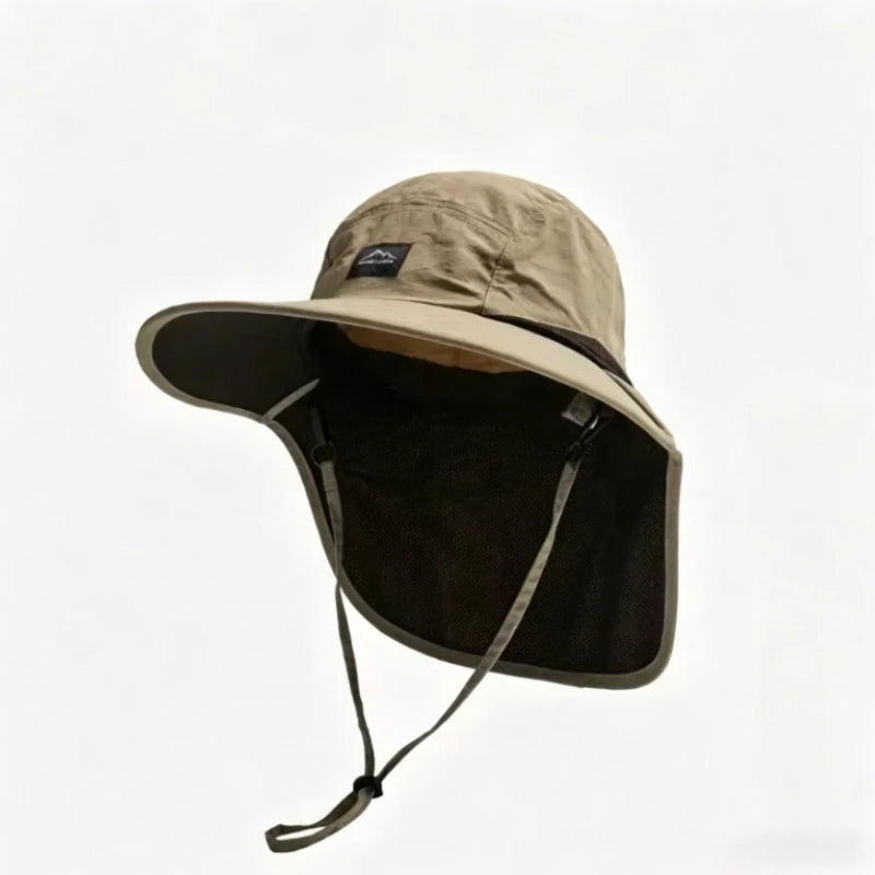 Caps Summer Wide Brim Bucket Neck Protection Unisex Quick-drying Panama Sunscreen Visor Hats for Fishing Hiking Outdoor