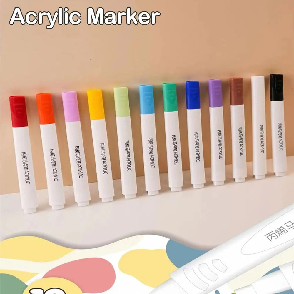 12Pcs/Set Golf Club Color Changing Pen Acrylic Ink Pen With Strong Sunscreen Waterproof Covering Power Golf Accesoires Golf Pen
