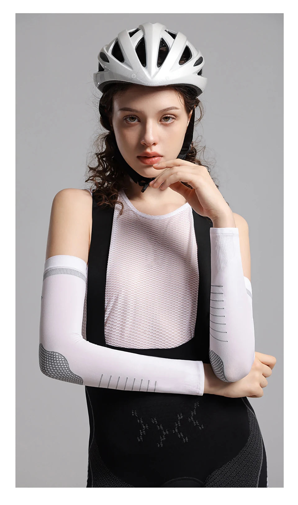 LOOGDEEL Summer UPF50+ Arm Sleeves Cool Feeling Breathable Ice Silk Cycling Sleeve Running Fishing Sunscreen Arm Support Unisex