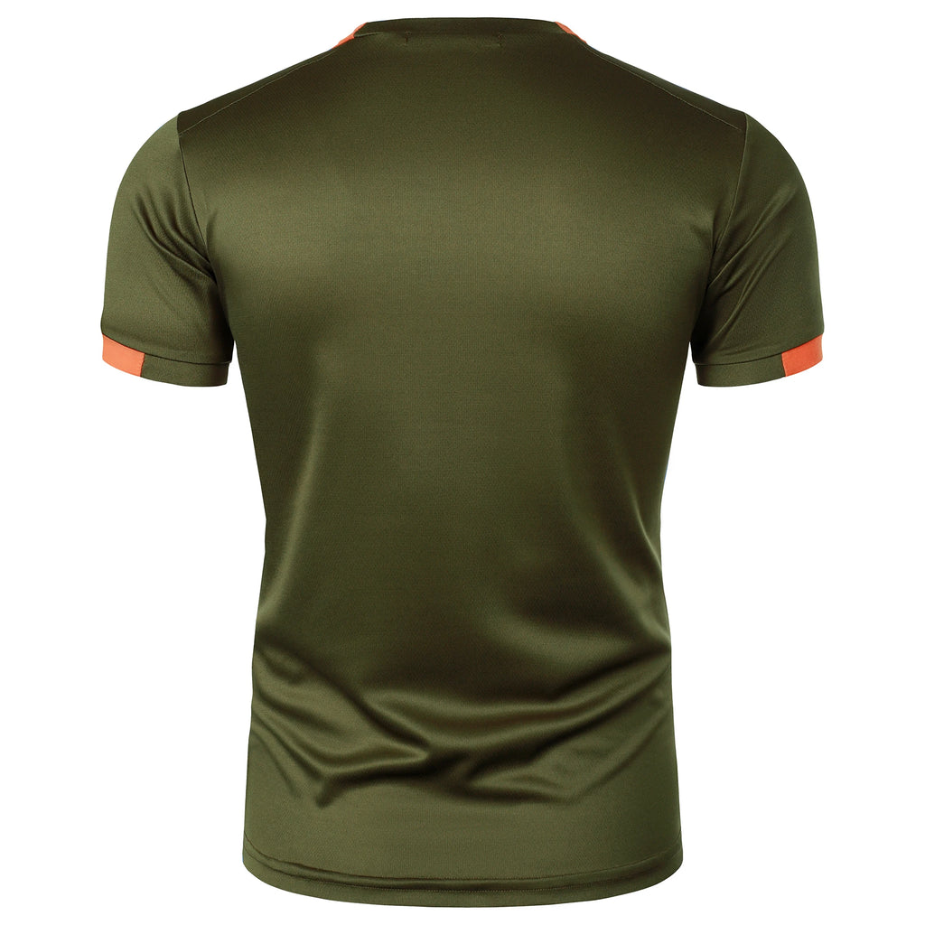 Summer men's fitness sports training Breathable short sleeve quick drying clothes men's sports fashion short sleeve T-shirt