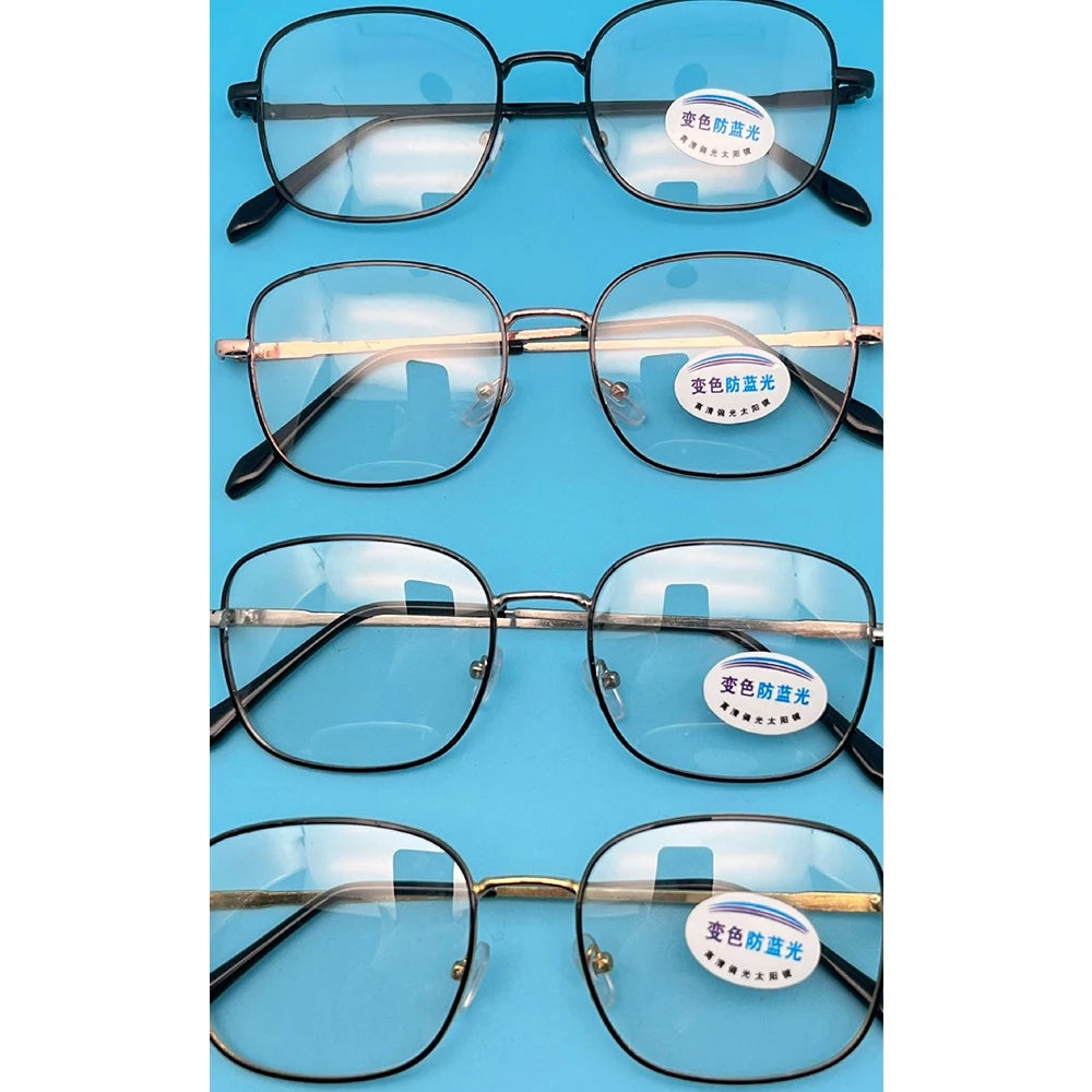 KLASSNUM Photochromic Glasses Man Anti Blue Light Transparent Glasses Alloy Frame Computer Eyeglasses Chameleon Sunglasses 2025