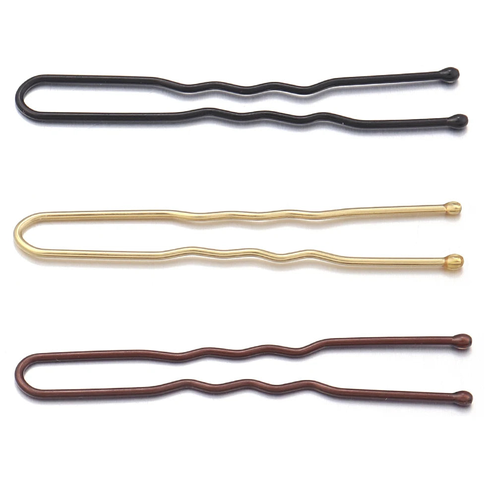 50pcs 5cm Hair Pins Metal U Shape Hairpins For Women Girls Headpiece Wedding Bride Head Jewelry Decor Headwear Hair Accessories