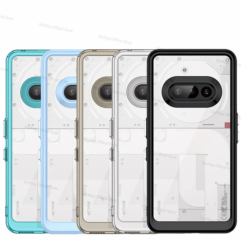For Nothing Phone 3a Case Nothing Phone 3a Cover Funda Clear PC + TPU Shockproof Slicone Protective Phone Cover Nothing Phone 3a
