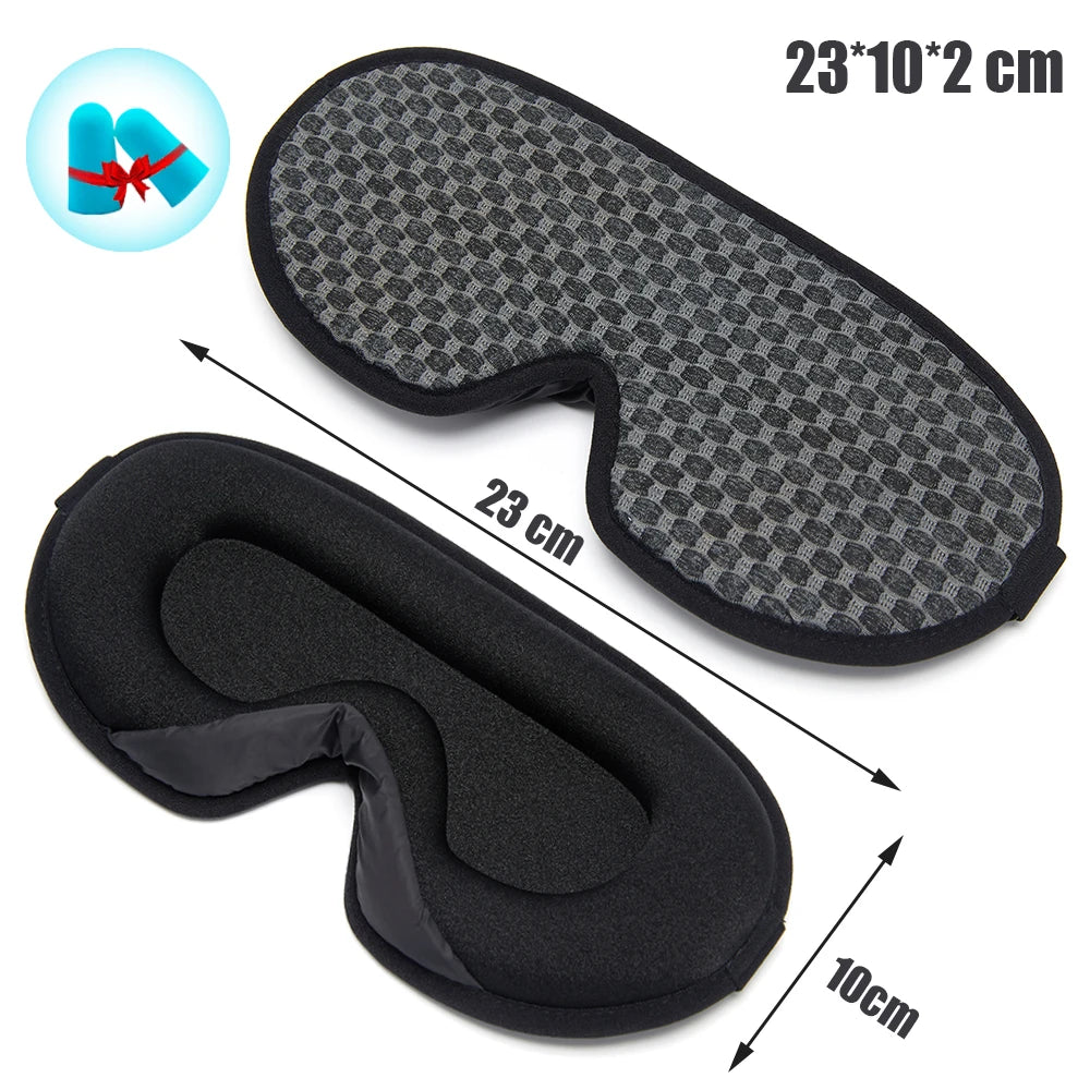 3D Memory Foam Silk Sleep Mask Soft Women Men Eye Patches Comfort Three Dimensional Design Face Mask Eyeshade Night Breathable