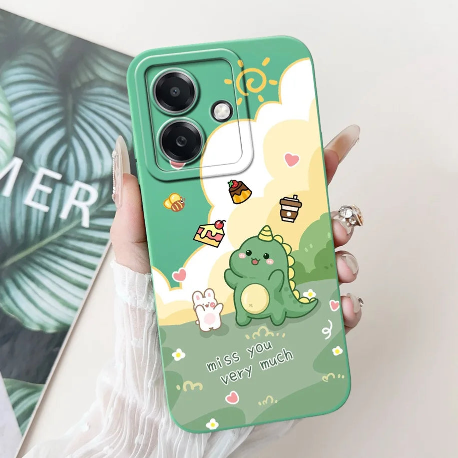 For Funda OPPO A3 A3x 4G Case 2024 Cute Panda Rabbit Soft Silicone Candy Painted Phone Covers For OPPO A40 5G OPPOA3 A 3x Bumper
