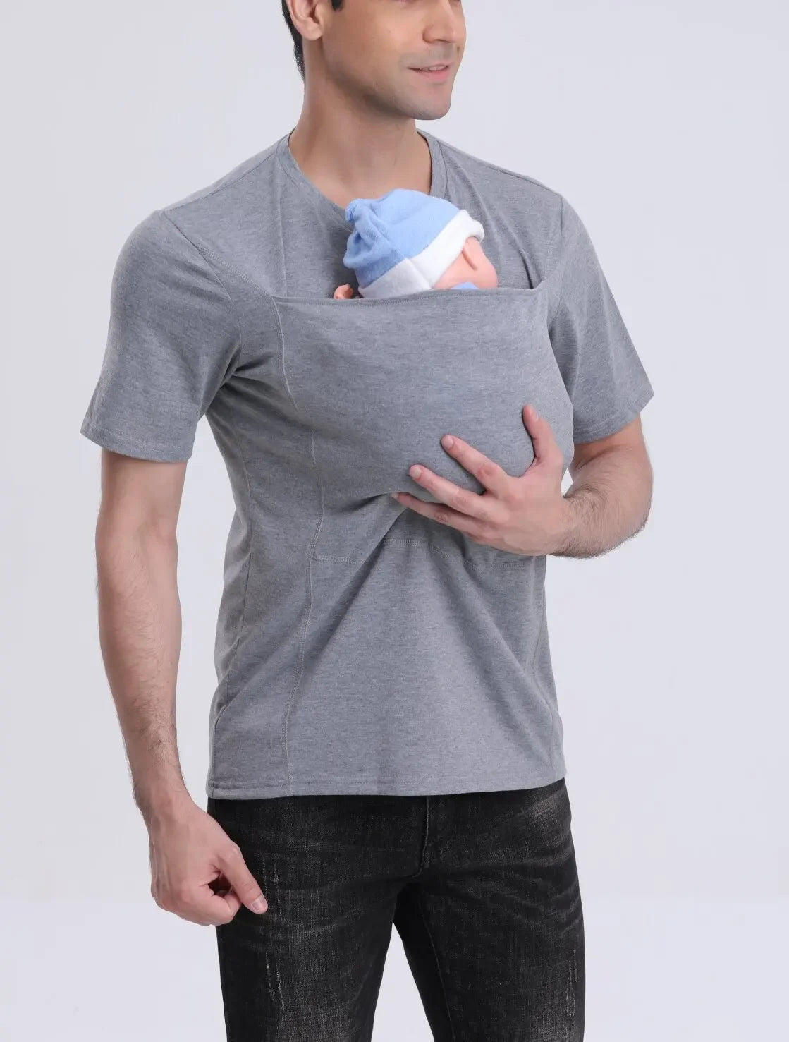 Summer Shirt Kangaroo Dad Mom Multifunctional Clothes Soothing Shirts T-Shirt Vest Parent-Child  tshirt