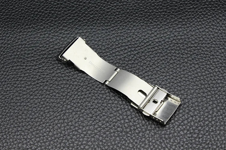 16mm 18mm 20mm 22mm Stainless Steel Watchband Clasp Folding Buckle Double Press Silver Black Gold Watch Repair Accessories
