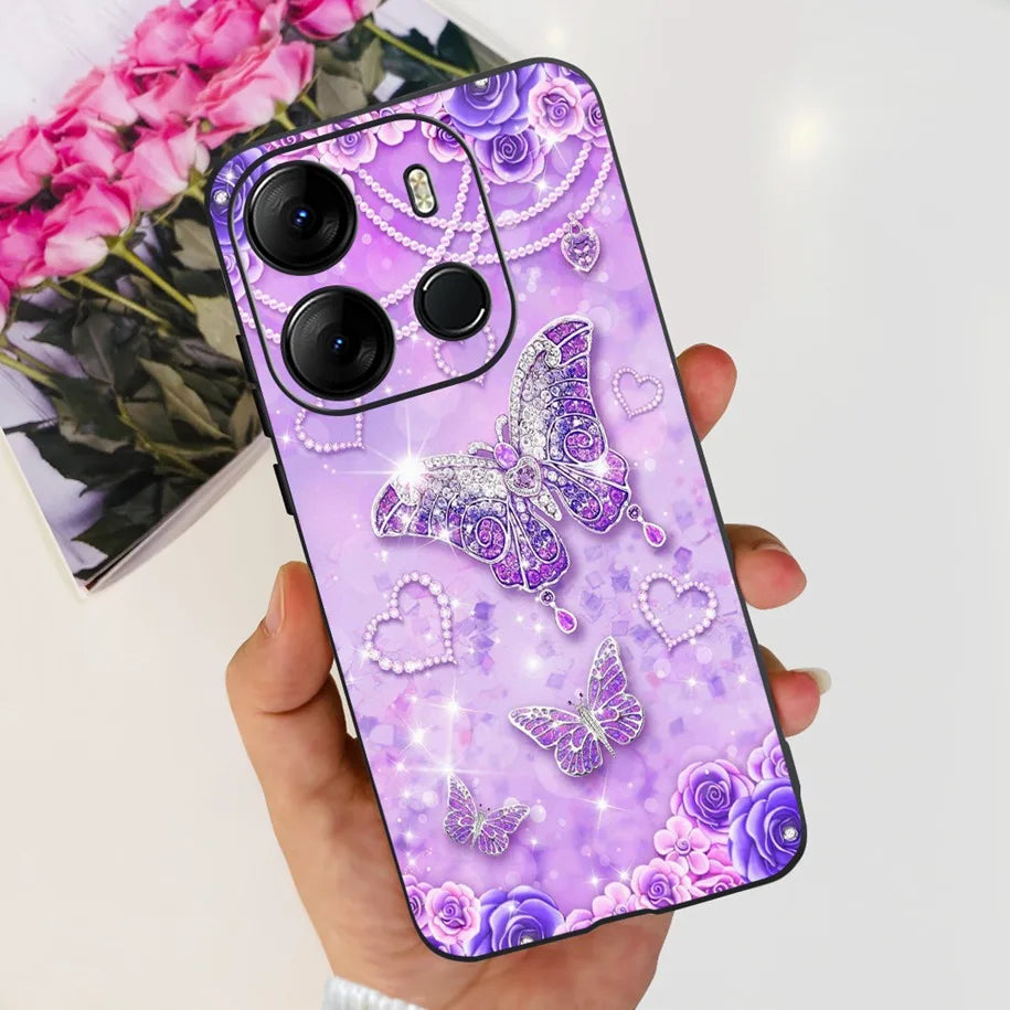For Tecno Pop 7 Pro Pop7 Case Fashion Marble Soft Silicone Matte Coque For Tecno Spark Go 2023 Funda Pop7Pro BF6 BF7 BF7h Bumper