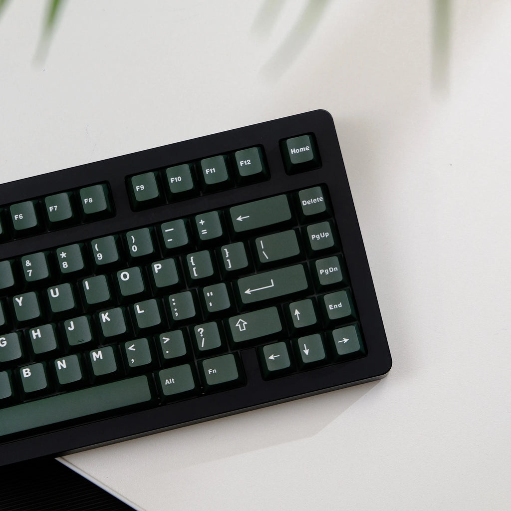 121 Keys Minimalist Keyboard Keycaps Emerald Green PBT Double Shot Keycaps Cherry Profile for MX Switches Mechanical Keyboard