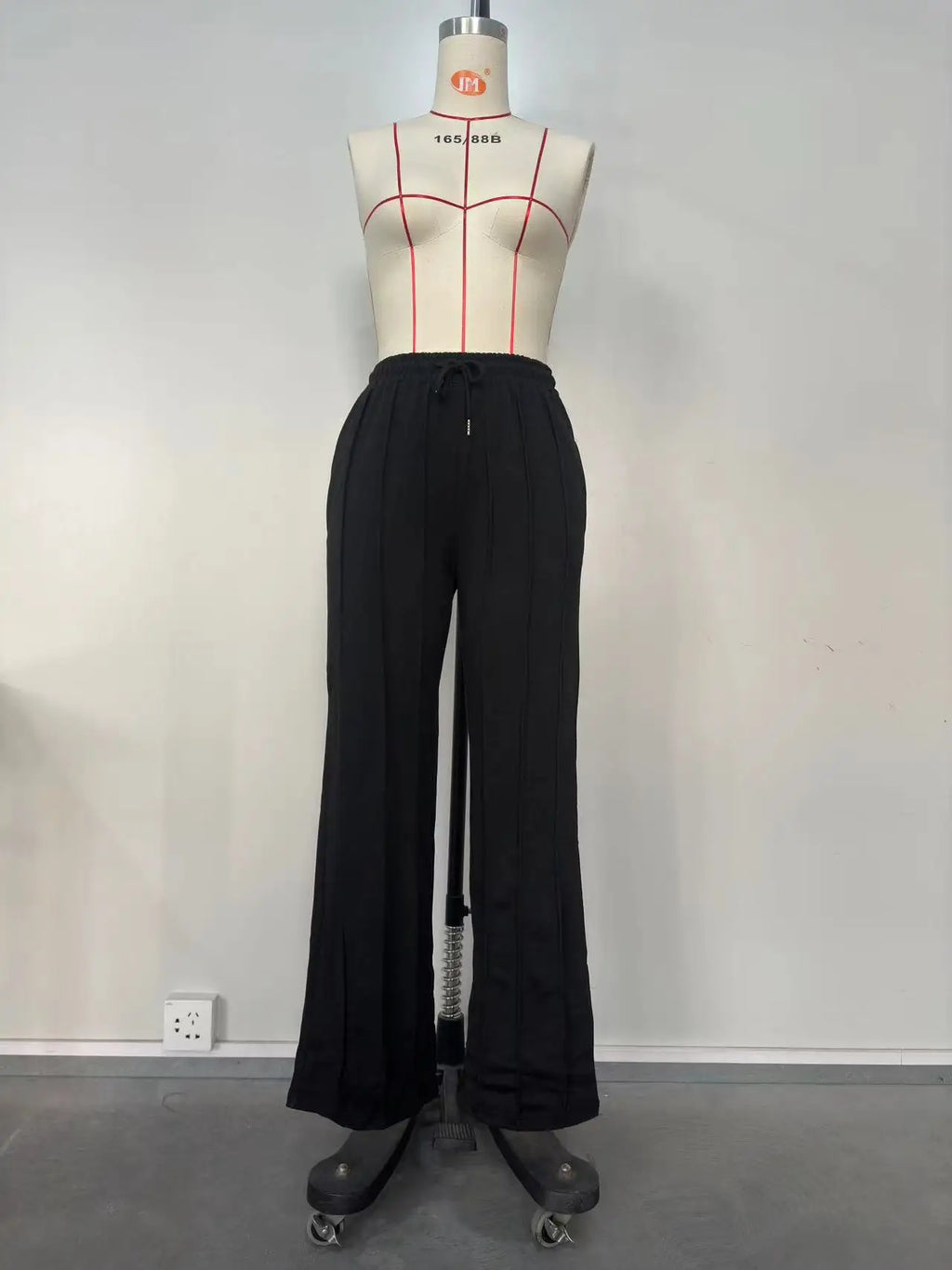 Women Pants Lace Up Ankle Length Loose Pants High Waist Zipper Capris Tracksuit Elegant Party Y2k Mom Pockets Streetwear Casual
