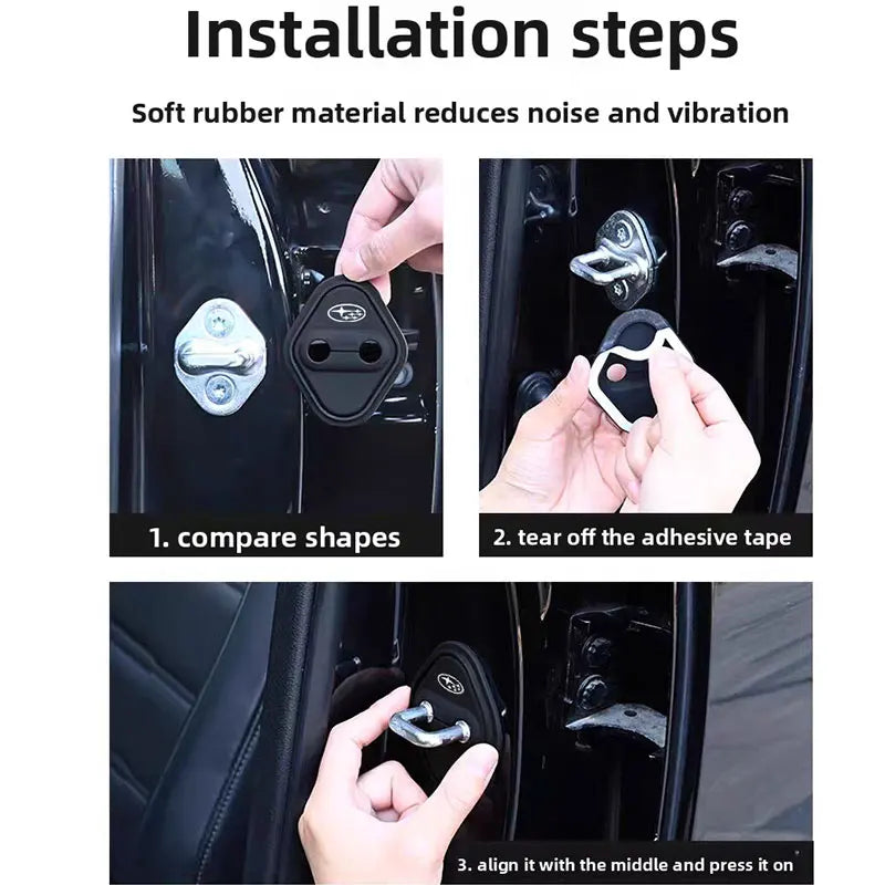 Anti-collision Car Door Lock Protection Cover For Subaru Impreza Forester Outback Legacy Crosstrek XV Leone WRX Solterra Levorg