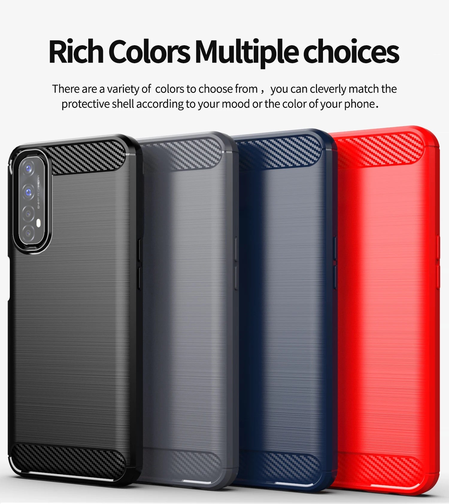 For Realme 7 Narzo 20 30 Pro Coque Silicone Shockproof Half-wrapped Back Cover For OPPO Realme 6 6S 7 8 Pro 7i C11 C17  C20 C21