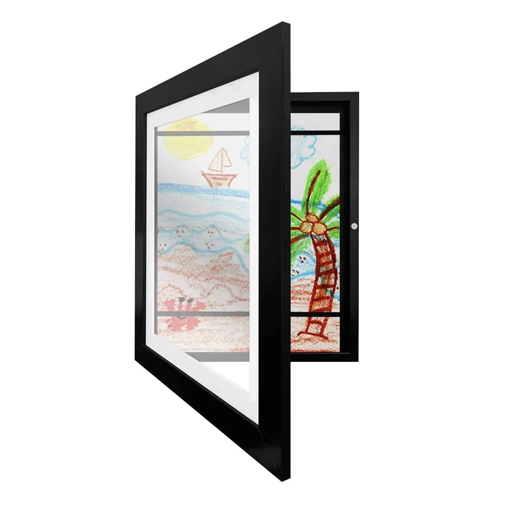 Kids Artwork Picture Frame 5.9x4.3 Inner Frame Wooden Frames Wall Display Artwork Frame for Kids Drawings Artworks Art Projects
