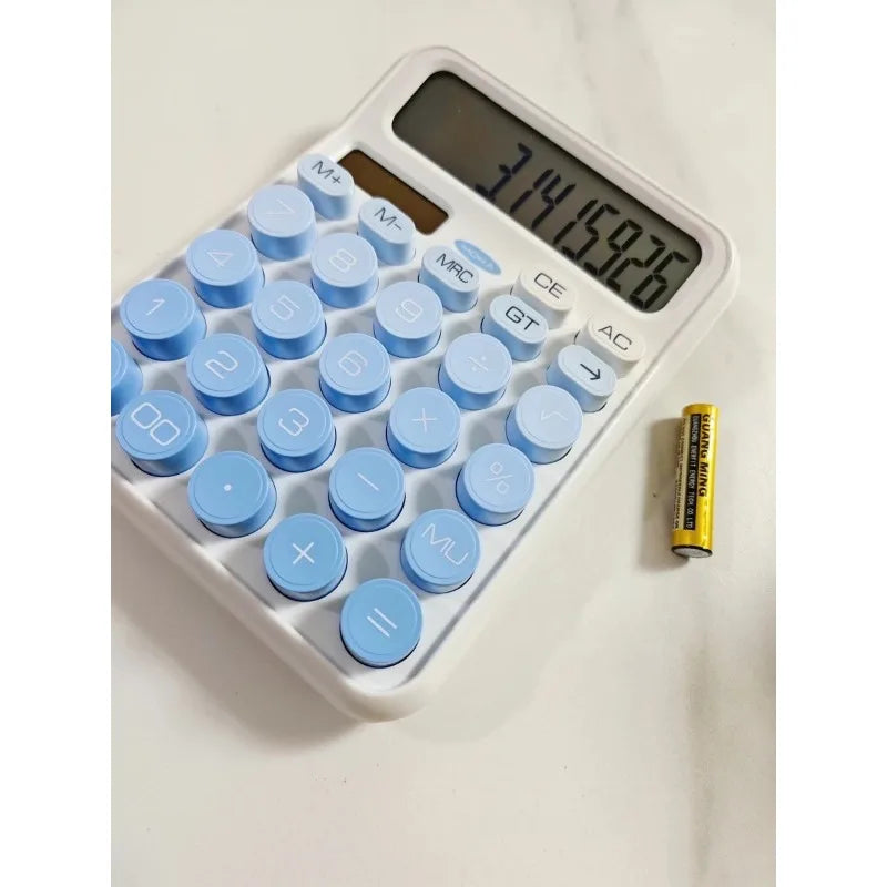 Gradation Candy Portable Calculators Large Display Mechanical Dot Keyboard Back To School Supplies Students/Finance Stationery