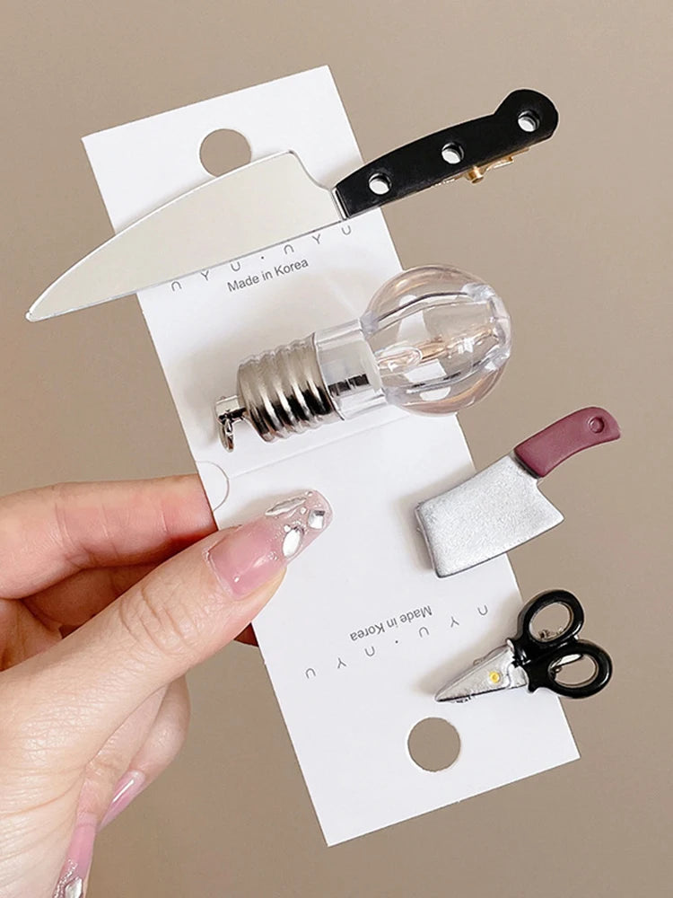 Funny And Whimsical Hairpin Simulated Scissor Headpiece Forehead Bangs Broken Hairpin Hair Clip