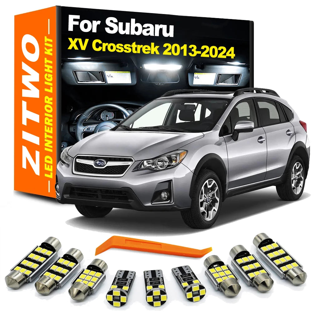 ZITWO LED Interior Light License Plate Lamp  Kit For Subaru XV Crosstrek 2013- 2017 2018 2019 2020 2021 2022 2023 Accessories
