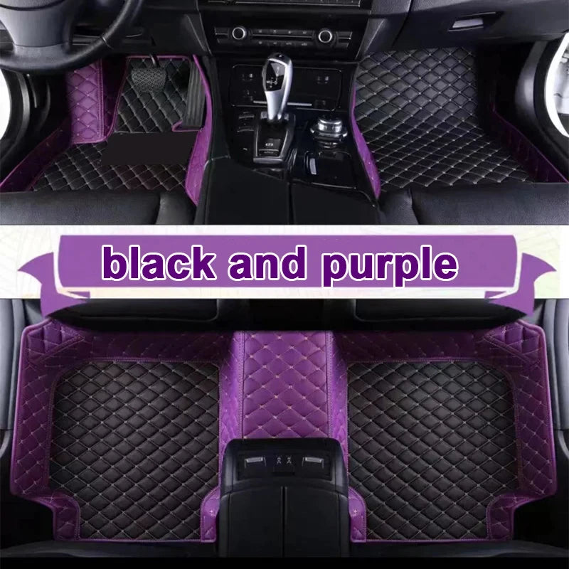 Car Floor Mats For Peugeot 206CC 206 CC T16 2000~2008 Leather Mat Carpets Rugs Protective Pad Set Interior Parts Car Accessories