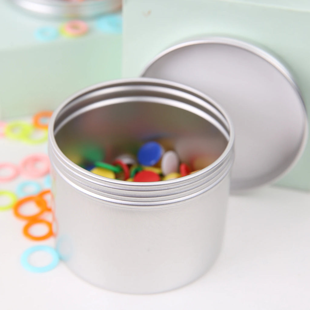 1pc Luxury Portable Jar 100ml 65*50mm Sealed Lip Aluminum Box Round Container Tins Empty Cosmetic Cream DIY Salves Beauty Tool
