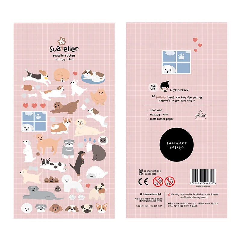 Korean Import Suatelier Brand Fresh Flower Food Cartoon Stickers Scrapbooking Diy Journal Stationery Sticker Deco Aesthetic Gift