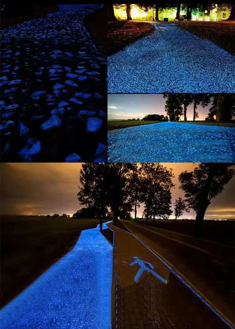 1000pcs 3-5mm Luminous Sand Glow in Dark Pebbles Stone Home Garden Yard Outdoor Path Lawn Decorations Fish Tank Aquarium Decor