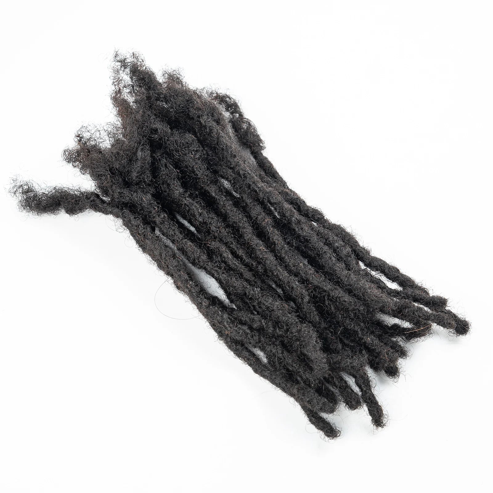 Loc Extension Human Hair 0.6cm Width 8inch 50 Strands Handmade Dreadlock Inter Extension Human Hair for Women/Men/Kids