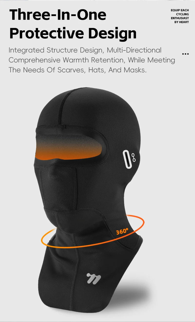 WEST BIKING Winter Warm Cycling Cap Windproof Thermal Bicycle Motorcycle Balaclava Men Women Running Skiing Scarf Full Face Mask